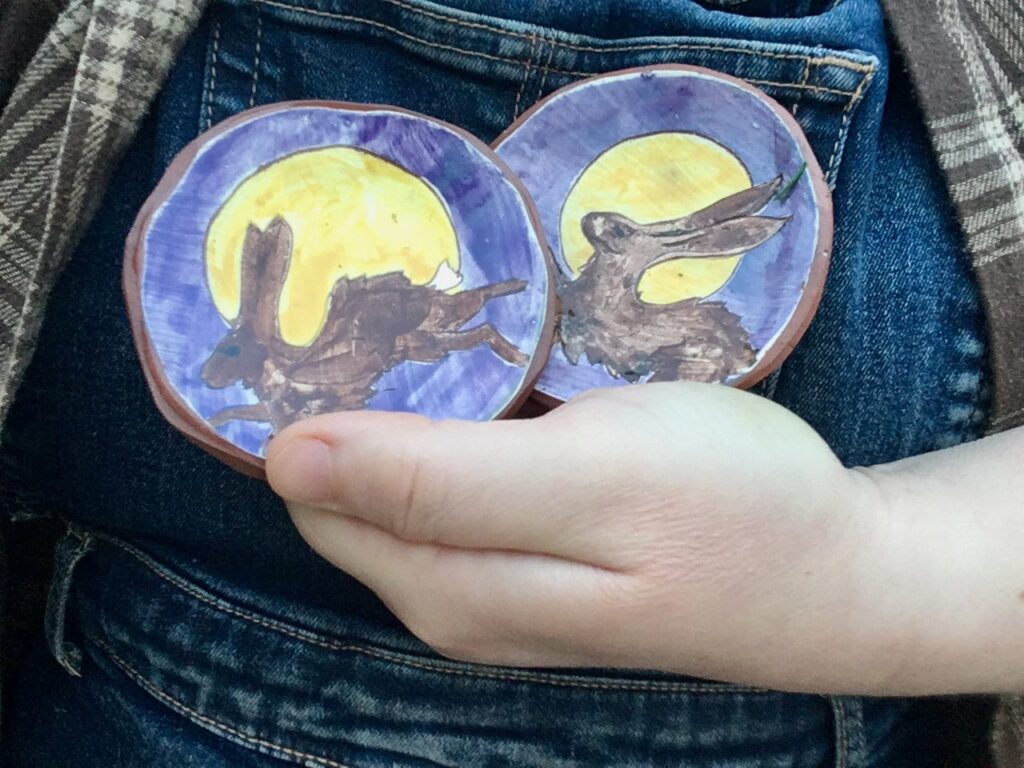 Hare Moon Palm Dish