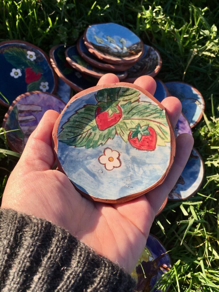 Strawberry Palm Dish