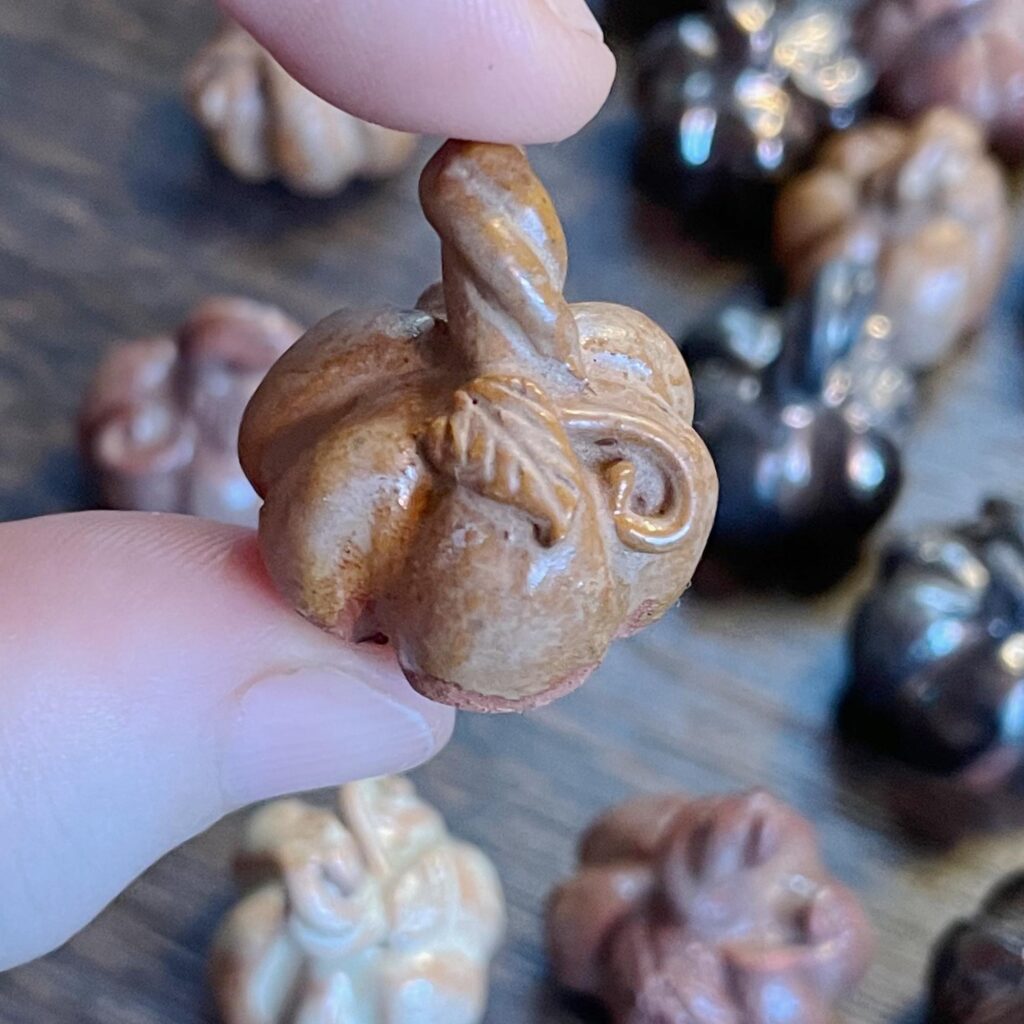 Tiny Pumpkin Charms (3)